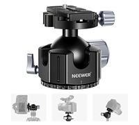 Neewer Low Profile DSLR Camera Tripod Ball Head, 44mm All Metal Panoramic Camera Mount Tripod Head with 1/4” Arca Type QR Plate for DSLR Camera/Camcorder, Tripod, Monopod, Slider, Max Load 55lb/25kg
