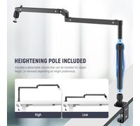 NEEWER Low Profile Mic Arm Desk Stand Mount with Damping, 360 Swivel