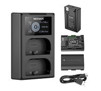 Neewer LP-E6NH Replacement Battery Charger Set, Compatible with Canon EOS R7 R5 R6 R, 5D III IV, 6D II, 7D II, 70D, 80D, 90D, 2-Pack 2250mAh Batteries, Dual USB Charger with LCD Screen, USB-C Cable