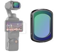 NEEWER LPR Filter Compatible with DJI Osmo Pocket 3 / Pocket 4 / Xtra Muse, Multicoated HD Magnetic Light Pollution Reduction Night Lens Filter with Screen Protector, FL-63