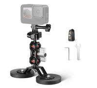 Neewer Magnetic Action Camera Mount with Dual 14" Ball Head Articulating Magic Arm, Dual Magnetic Strong Suction Camera Car Mount Compatible with GoPro Hero 12 Insta360 DJI, Max Load 4.4lb, FL-GP15