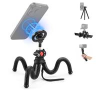 NEEWER Magnetic Flexible Phone Tripod Compatible with Magsafe iPhone 15 Pro Max 14 Series Android, Mini Vlog Cellphone Tripod Stand with Ball Head for Stroller Bike Motorcycle Tube Round Objects, TP33