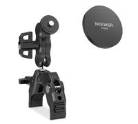 NEEWER Magnetic Phone Mount with Super Clamp, Adjustable Metal Holder with 1/4" Screw & Ball Heads Magic Arm Compatible with MagSafe iPhone for Pole, Tripod, Mic Stand, Desk, Gym Equipment, PA150