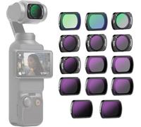 Neewer Magnetic ND & CPL & Effect Filter Set for DJI OSMO Pocket 3, 14 Pack HD CPL ND8 ND16 ND32 ND64 ND128 ND256 ND1000 ND8/PL ND16/PL ND32/PL ND64/PL Light Pollution Reduction, Black Diffusion 1/4