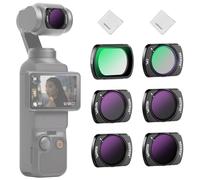 NEEWER Magnetic ND CPL UV Filter Set Compatible with DJI Osmo Pocket 4 Pocket 3 Creator Combo Accessories, Polarized ND ND16/PL ND32/PL ND64/PL ND256/PL, 6 Pack Lens Filter Kit + 2x Cleaning Cloth