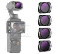 Neewer Magnetic ND/PL Filter Set Compatible with DJI Osmo Pocket 3 Creator Combo Accessories, Action Camera 4 Pack ND8/PL ND16/PL ND32/PL ND64/PL Filters Kit with 2 LCD Touchscreen Protectors
