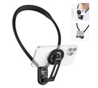 NEEWER Magnetic Neck Holder for Action Camera & Phone, Hands Free Tripod Chest Mount Compatible with GoPro DJI Insta360 Magsafe iPhone Android, Phone Holder for Video Recording POV Vlog, GP16