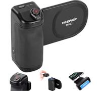 NEEWER Magnetic Phone Camera Grip Compatible with MagSafe iPhone Samsung Wireless Charging, Ergonomic Handle Holder with 3500mAh Battery & Detachable Remote for Tripod Mount Video Recording, MG01