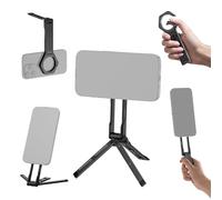 NEEWER Magnetic Phone Holder Stand, Metal Lightweight Portable Cell Phone Desk Tripod Mount Selfie Stick Grip Carabiner Style Quick Release, Compatible with MagSafe iPhone for Video Recording, DS027