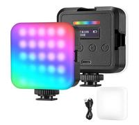 NEEWER Magnetic RGB Video Light, 360° Full Color RGB61 LED Camera Light with 3 Cold Shoe Mounts/CRI 97+/20 Scene Modes/2500K-8500K/2000mAh, Small Panel Light for Portable Photography Selfie Lighting