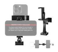 NEEWER Metal Phone Tripod Mount Adapter with Arca QR Base, 360° Rotatable Dual Cell Phone Clip Clamp Holder with 4 Cold Shoes Compatible with iPhone Samsung for Vlog Live Stream Video Recording, SP-08