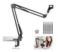 Neewer Microphone Arm Stand, Suspension Boom Scissor Mic Arm Stand with 3/8” to 5/8” Screw and Cable Ties Compatible with Blue Yeti, Snowball, Yeti X, Quadcast and Other Mics, Max Load 1.5kg