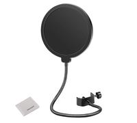 NEEWER Microphone Pop Filter Shield Compatible with Blue Yeti Mic, Professional Dual Layered Wind Pop Screen with 360° Flexible Soft Tube, Adjustable Clip, and Cleaning Cloth, NW(B-3)