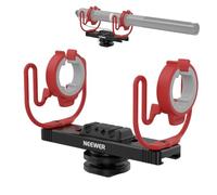 NEEWER Microphone Shock Mount, Adjustable Cold Shoe Mic Holder for Camera, Boom Pole, Tripod Accessories Compatible with Rode NTG Series Sennheiser MKE600 Audio Technica AT875R, MH2