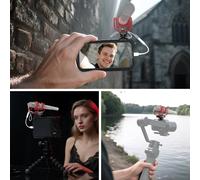 NEEWER Microphone Shock Mount with Cold Shoe, 1/4" Thread for Camera Cages, Boom Arm Pole Stands, Tripods, Mic Holder Compatible with VM15 Rode NTG S