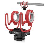 NEEWER Microphone Shock Mount with Cold Shoe, 1/4" Thread for Camera Cages, Boom Arm Pole Stands, Tripods, Mic Holder Compatible with VM15 Rode NTG Series Sennheiser MKE600 Audio Technica AT875R, MH1