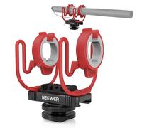 NEEWER Microphone Shock Mount with Cold Shoe, 1/4" Thread for Camera Cages, Boom Arm Pole Stands, Tripods, Mic Holder Compatible with VM15 Rode NTG S