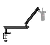 NEEWER Microphone Stand, Low Profile Damped Mic Holder Boom Arm Desk Mount, 360 Ball Head, Upgraded Cable Channels, 3/8" 5/8" Adapters for Podcast S