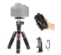 NEEWER Mini Desk Camera Tripod with Cell Phone Holder Compatible with iPhone for Video Recording Filming, 20"/50cm Small Portable DSLR Camcorder Webcam Stand, 360° Ball Head 1/4" QR Plate, TP-AAM521