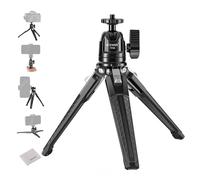 NEEWER Mini Desk Tripod, Metal Table Top Small Portable Travel Selfie Stick Stand with 360° Ball Head & 1/4" Screw for Camera Mobile Phone Holder Action Cam, Cleaning Cloth, Max Load 6.6 lbs, TP29