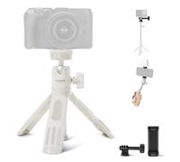 Neewer Mini Desktop Selfie Stick Tripod Compatible with iPhone GoPro Insta360 DJI with 360° Ball Head Elevated Central Axis, Metal Portable Small Desk Camera Webcam Cell Phone Vlog Stand, TP43 White