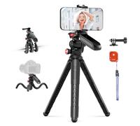 NEEWER Mini Flexible Tripod for iPhone & Camera with Remote/Handle/Phone Holder/Action Camera Adapter, Portable Pocket Desk Tripod for Travel Vlogging Compatible with iPhone GoPro Samsung, TP36