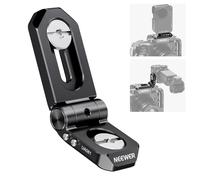 NEEWER Mini Foldable L Plate Accessory Mount Adapter with 1/4" Screws, Detachable Anti Twist Pin, Compatible with SmallRig Camera Cage, LED Light, Action Camera, Wireless Video Transmitter, UA081