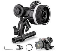 NEEWER Mini Follow Focus with A/B Stops, Lens Gear Ring, 15mm Rod & Rod Clamp for Cinema Camera, DSLR/Mirrorless Camera, Compatible with Lens Diameter Up to 114mm, PG003 (Black)