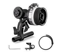 NEEWER Mini Follow Focus with A/B Stops, Lens Sprocket, 15 mm Rod & Rod Clamp for Film Camera, DSLR/Mirrorless Camera, Compatible with Lens Diameter up to 114 mm, PG001 (Silver)