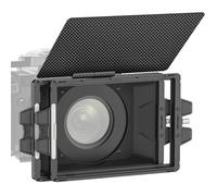 NEEWER Mini Matte Box with Two 4"x5.65" Filter Trays, 4 Circular Lens Adapters, Carbon Fiber Top Flag, Compatible with SmallRig Accessory Compatible with K&F NISI TIFFEN NEEWER Cinema Filter, PG002