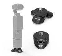 NEEWER Mini Tripod Compatible with DJI Osmo Pocket 3, Small Desktop Gimbal Camera Holder Mount Stand with 1/4" Screw Compatible with Insta 360 X5 X4 X3 Action Cams, Upright/Handheld Mode Switch, AC051