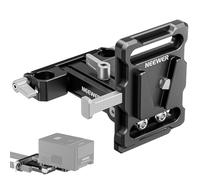 Neewer Mini V Mount Battery Plate with 15mm LWS Rod Clamps, 180° Tilt Foldable L shaped V Lock Battery Plate with Quick Release Button, Compatible with SmallRig Shoulder Rig Sony FXLION NANO, PS007