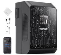NEEWER Mini V Mount Battery Smart App Control 6800mAh 99Wh 100W PD Quick Charge with OLED/Cleaning Cloth Backup Power Supply Compatible with BMPCC 4k 6k Camcorder Camera Monitor Video Light, PS099S