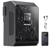 NEEWER Mini V Mount Battery Smart APP Control, 6800mAh 99Wh 14.5V 100W PD Fast Charging, OLED, Backup Power Supply Compatible with BMPCC 4k 6k Camcorder, USB C for Camera Monitor Video Light, PS099S