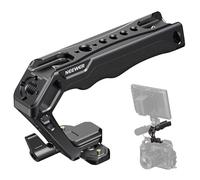 Neewer NATO Top Handle Kit with Quick Release NATO Clamp, 48mm Mini NATO Rail, Ergonomic Silicone Grip, Cold Shoes, 1/4" Threads, 3/8" for ARRI, Compatible with SmallRig Camera Cage, CA103