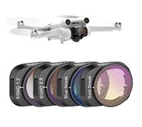 NEEWER Effects and ND Filter Set Compatible with DJI Mini 3/Mini 3 Pro,4PCS GND0.9 GND1.2 Gradient Neutral Density Filter with Soft Edge and Blue/Gold Strip Anamorphic Effect Filter for Drone