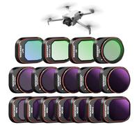 Neewer ND & CPL & Effect Filter Set for DJI Mini 4 Pro, 16 Pack HD ND16 ND32 ND64 ND128 ND256 ND512 ND1000 ND16/PL ND32/PL ND64/PL ND128/PL ND256/PL, UV, CPL, LPR, Black Diffusion 1/4