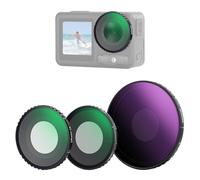 NEEWER ND Filter Kit Compatible with DJI Osmo Action 5 Pro/4, Variable ND8-32 (3-5 Stops) + CPL + Black Mist Diffusion 1/4 Screw On Filter Multicoated HD Optical Glass Action Camera Accessories, FL-52