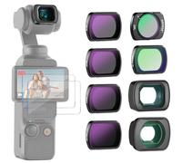 NEEWER ND Filter Set (6 Pack) Compatible with DJI Osmo Pocket 4 & Pocket 3, ND16 ND32 ND64 ND256 CPL Black Diffusion 1/4 Filter with 0.75X Wide Angle Lens, 2X Macro Lens & Screen Protector, FL-B17