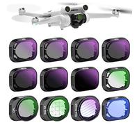 NEEWER ND Filter Set Compatible with DJI Mini 3 / Mini 3 Pro, ND8/16/32/64/128/256/1000 + UV + CPL + Blue Anamorphic + LPR + Star Effect Filter, Aerial Video Photography Accessories