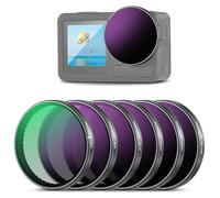 NEEWER ND Filter Set Compatible with DJI Osmo Action 3/4/5 Pro, 6 Pack ND8+ND16+ND32+ND64+ND1000+CPL Neutral Density Polarizing Action Camera Accessories, Multicoated HD Optical Glass, FL-A78