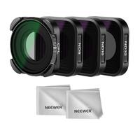 NEEWER ND Filter Set Compatible with GoPro Hero 13 12 11 10 9, 4 Pack (ND8 ND16 ND32 CPL) Multicoated HD Slim Neutral Density Polarizing Action Camera Filter Kit with 2X Cleaning Cloth (Black)