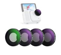 NEEWER ND Filter Set Compatible with Insta360 GO Ultra (CPL/ND8/ND16/ND32), Screw On Circular Polarizer Neutral Density Lens Filter HD Optical Glass Slim Frame Action Camera Accessories, FL-C51