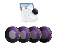 NEEWER ND Filter Set Compatible with Insta360 GO Ultra (ND8/ND16/ND32/ND64), Screw On Neutral Density Lens Filter Kit Multicoated HD Optical Glass Slim Frame Action Camera Accessories, FL-C55