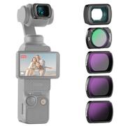Neewer ND Filter Set (4 Pack) with 0.75X Wide Angle Lens 108° Expanded FOV, ND16 ND64 ND256 Circular Polarizer CPL Filter Compatible with DJI Osmo Pocket 3 Creator Combo Accessories, FL-B08