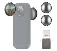 NEEWER ND Filters Compatible with Insta360 X5, ND16 Lens Filter Set, 4 Stops Light Reduction Screw On Auto Detect Multicoated Optical Glass Neutral Density, Action Camera Accessories, 2 Pack