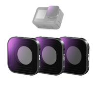 NEEWER ND Filters Set Compatible with GoPro Hero 13 12 11 10 9 (3 Pack), ND8 + ND16 + ND32 Kit Accessories Photo Lenses Action Neutral Density with HD Optical Glass Multi-Layer Thread, FL-GP13