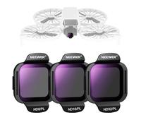 NEEWER ND/PL Filter Accessories Set Compatible with DJI Flip Drone (3 Pack), ND8/PL ND16/PL ND32/PL Snap On Multicoated HD Optical Glass Neutral Density Polarized ND Lens Filter Kit, FL-N37