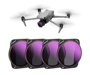 Neewer ND/PL Filter Set Compatible with DJI Air 3, 4 Pack ND8/PL ND16/PL ND32/PL ND64/PL Polarizer Neutral Density Filter Kit, Multi Coated HD Optical Glass/Secure Attach/Lightweight Frame
