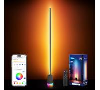 NEEWER NF06 RGB IC CW Smart Floor Lamp, 1500lm LED Standing Corner Light Compatible with Google and Alexa, APP/AI Design/Music Sync/16 Million Color Ambient Lighting, Living Room Bedroom Home Decor